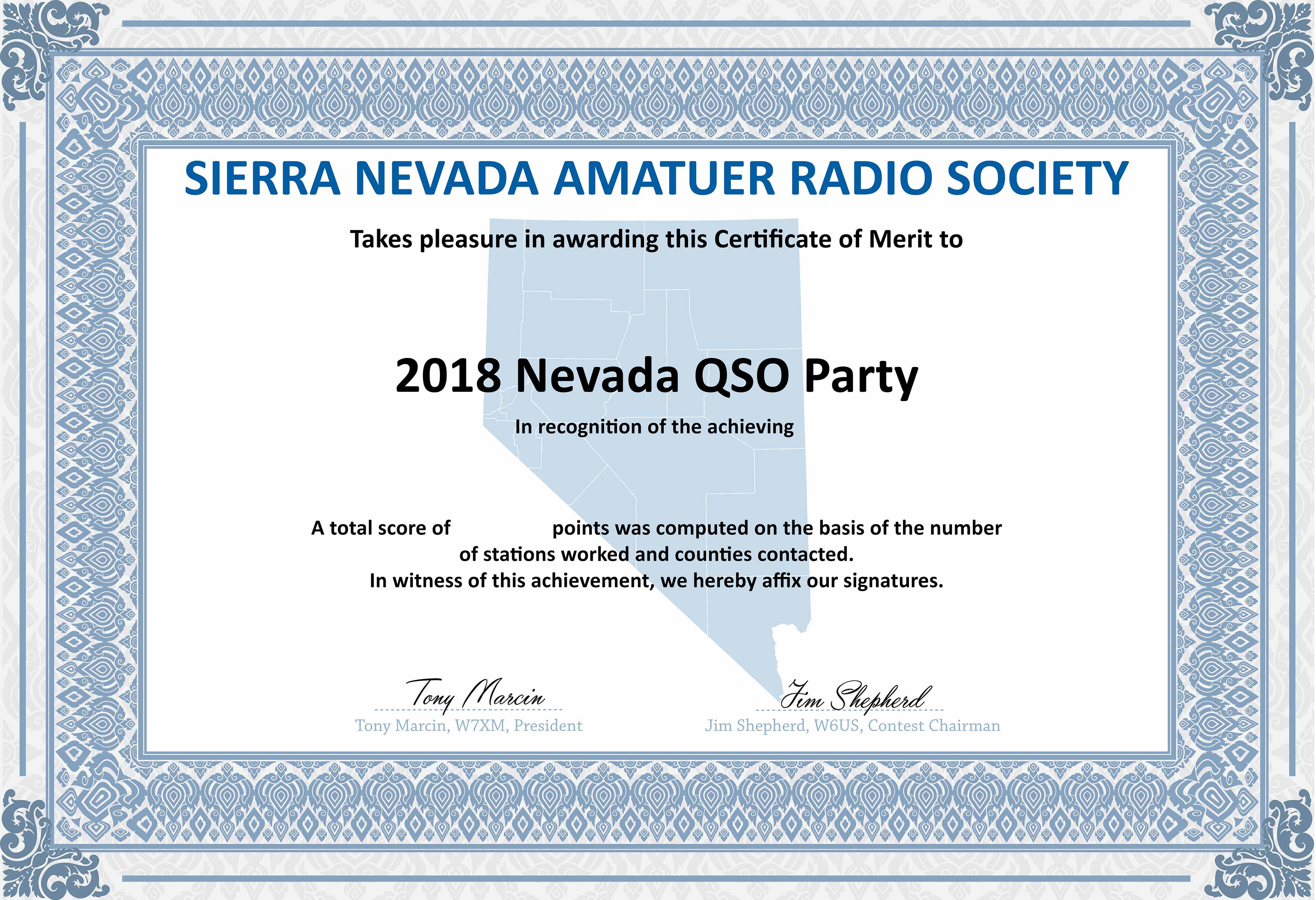 2018 Certificate