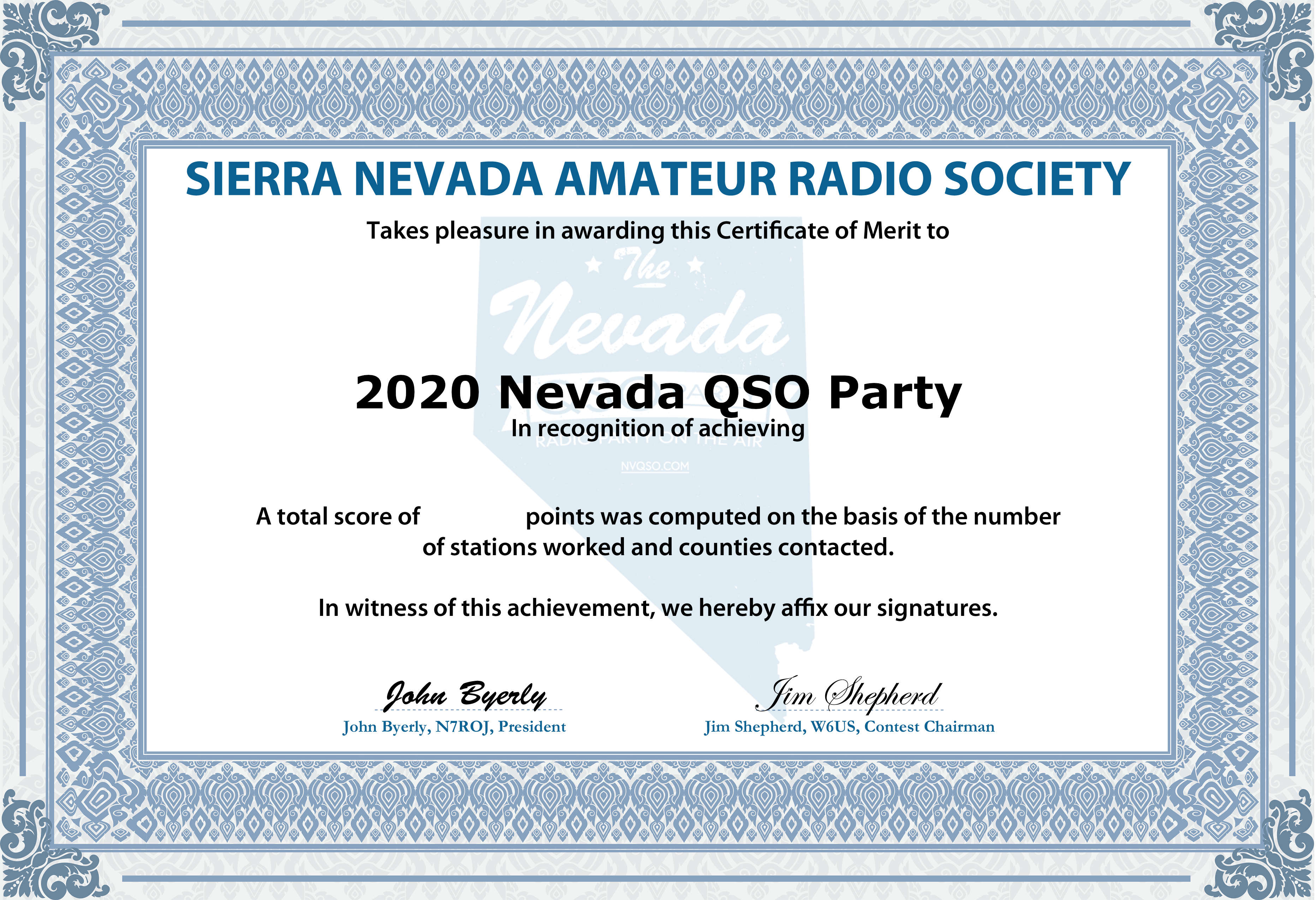 2020 Certificate